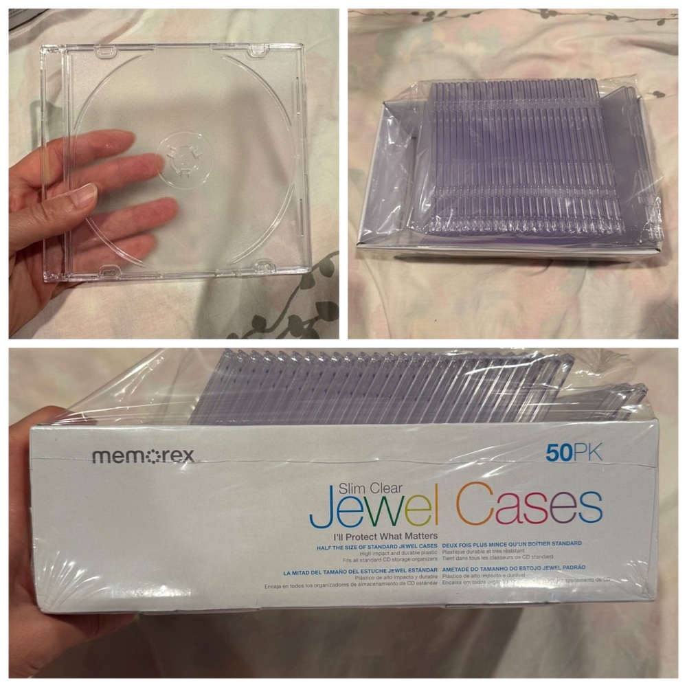 28 Memorex Slim Clear Jewel Cases